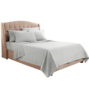 Clara-Clark-Bed-Sheet-Set-with-Extra-Set-Pillowcases-Premier-1800-Collection-Wrinkle-Fade-Stain-Resistant-Flex-Top-King-Size-Silver-0.jpg