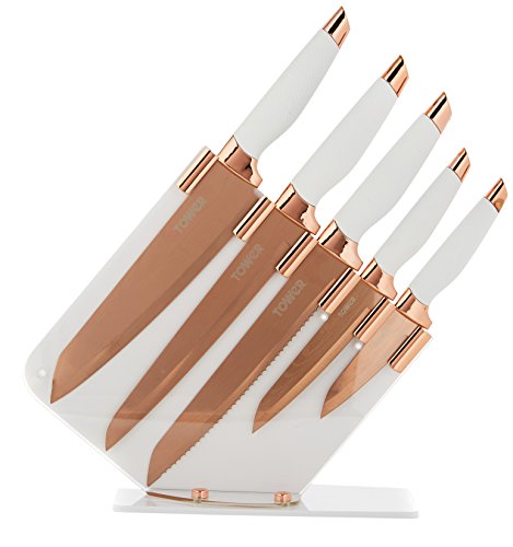 Tower-T81532RW-Damascus-Effect-Kitchen-Knife-Set-with-Stainless-Steel-Blades-and-Acrylic-Stand-Rose-GoldWhite-5-Piece-0.jpg